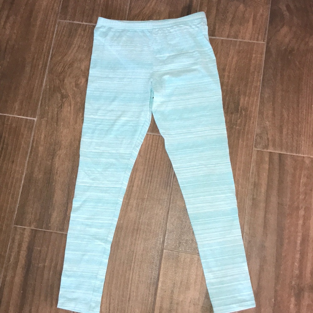 Girls blue and white leggings. Size 16